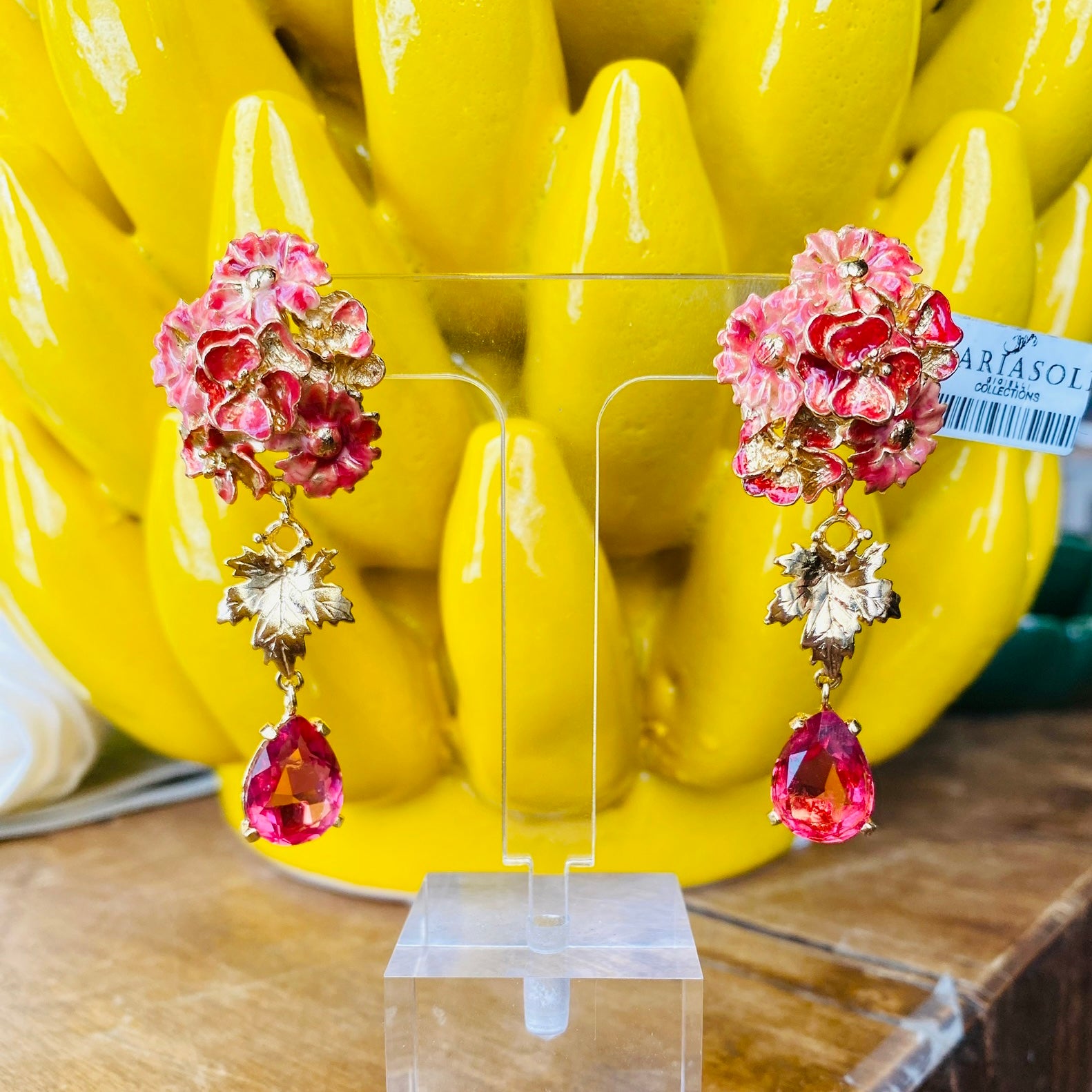 Orecchini fiori rosa - earrings