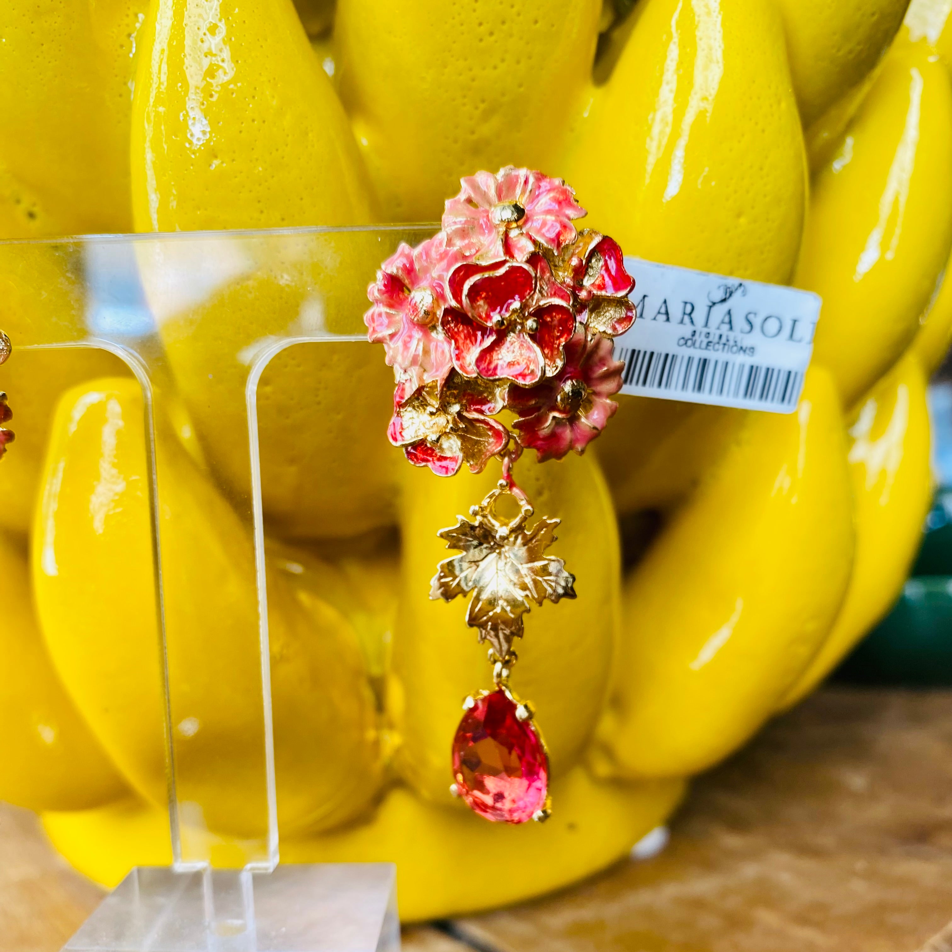 Orecchini fiori rosa - earrings
