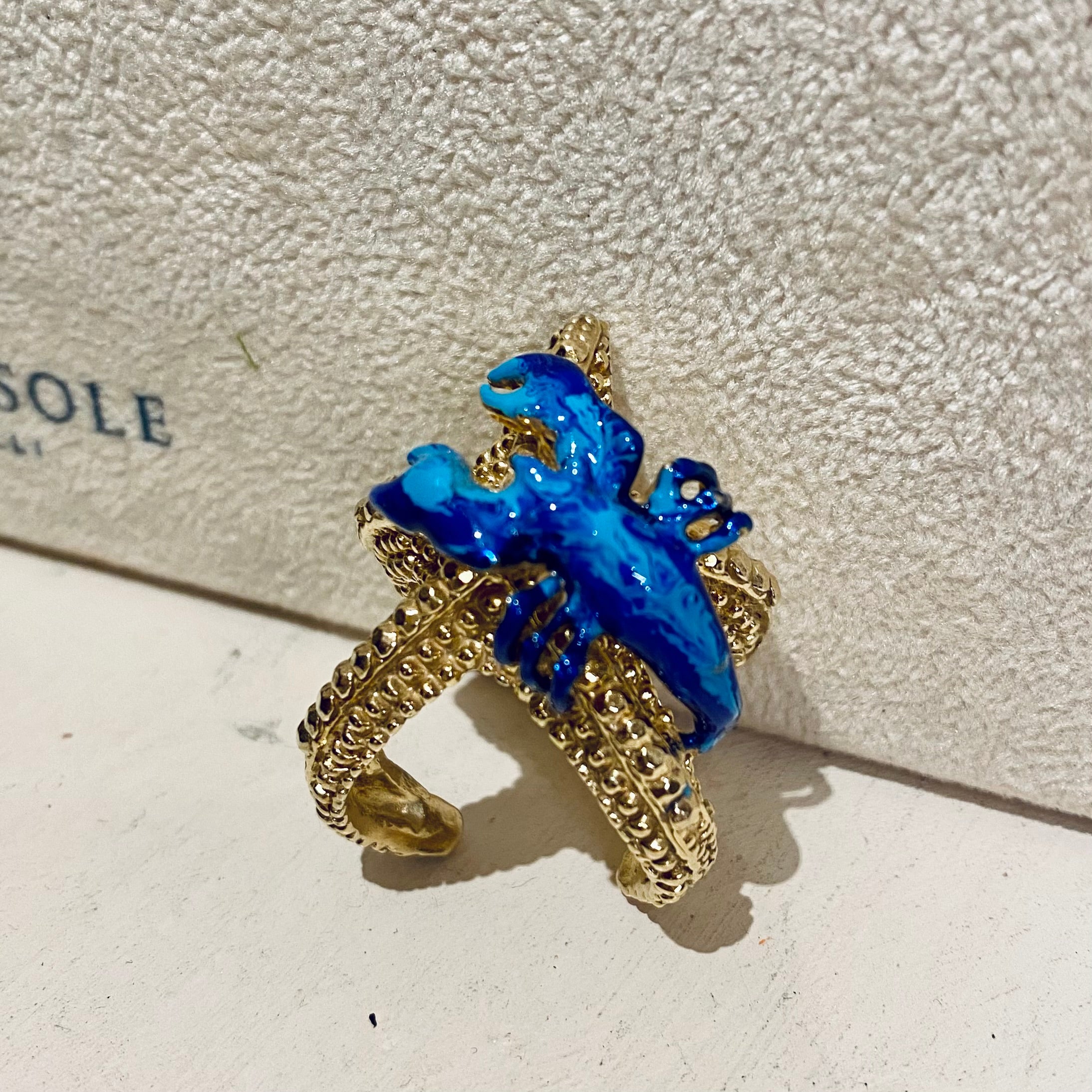 Stella Marina Aragosta Blu anello - ring