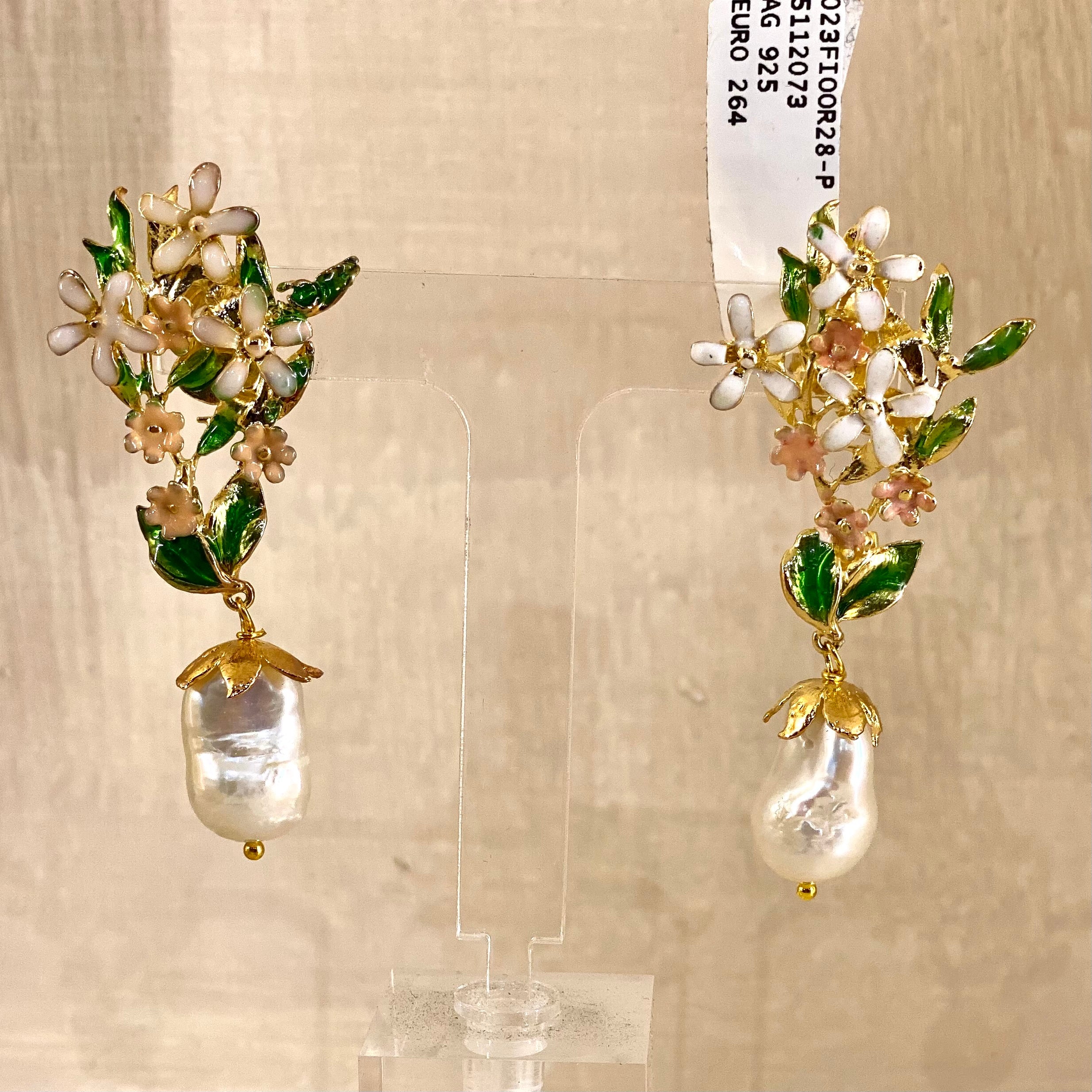 Fiori Bianchi Perla orecchini - earrings