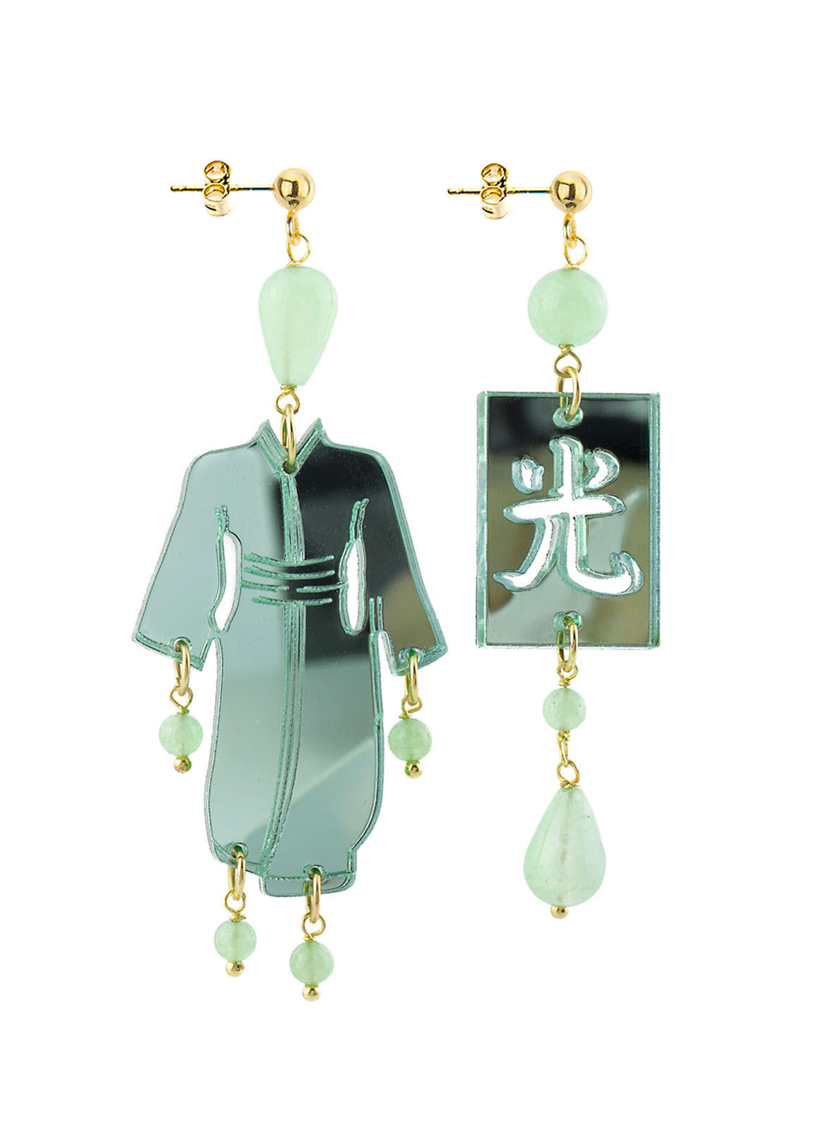 Orecchini Kimono Plexi Specchio Piccolo - earrings