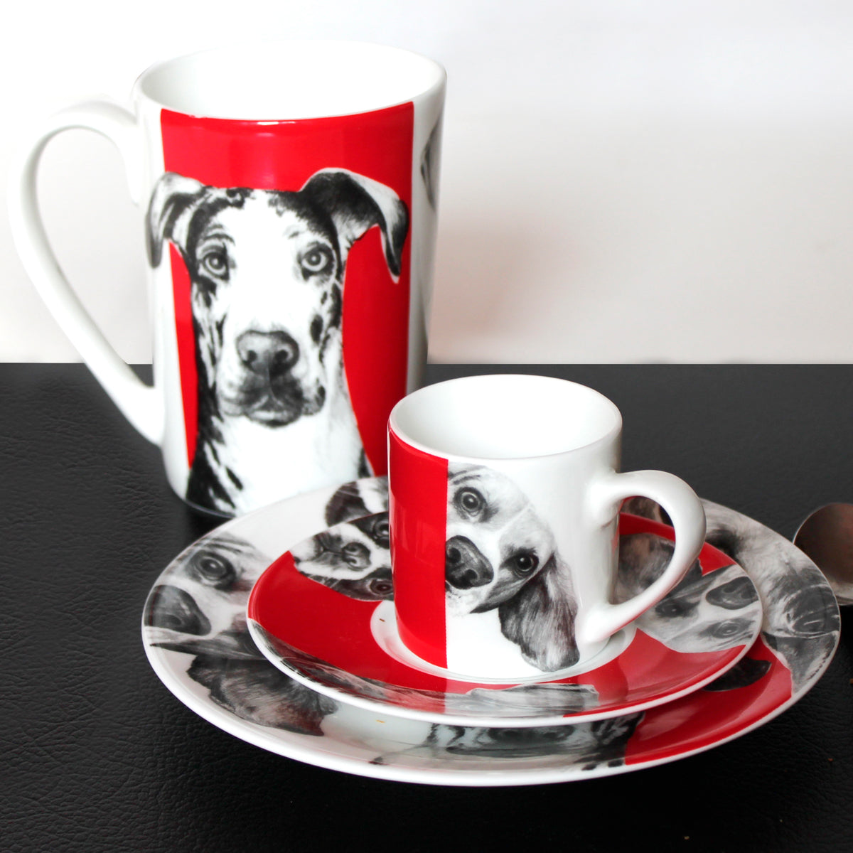 Dogs tazzina espresso & piattino - espresso cup & saucer