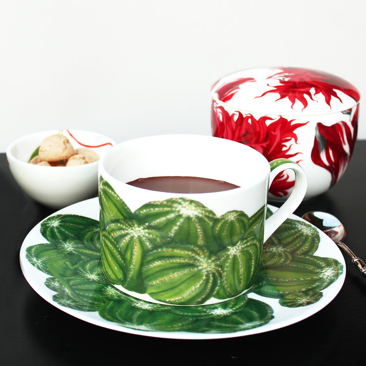 Cactus tazza da tè e piattino - tea cup and saucer